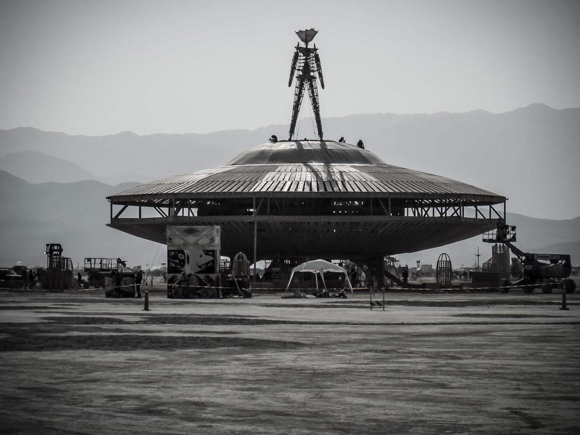 Black Rock City, Burning Man 2013, Cargo Cult, Space Ship, The Man