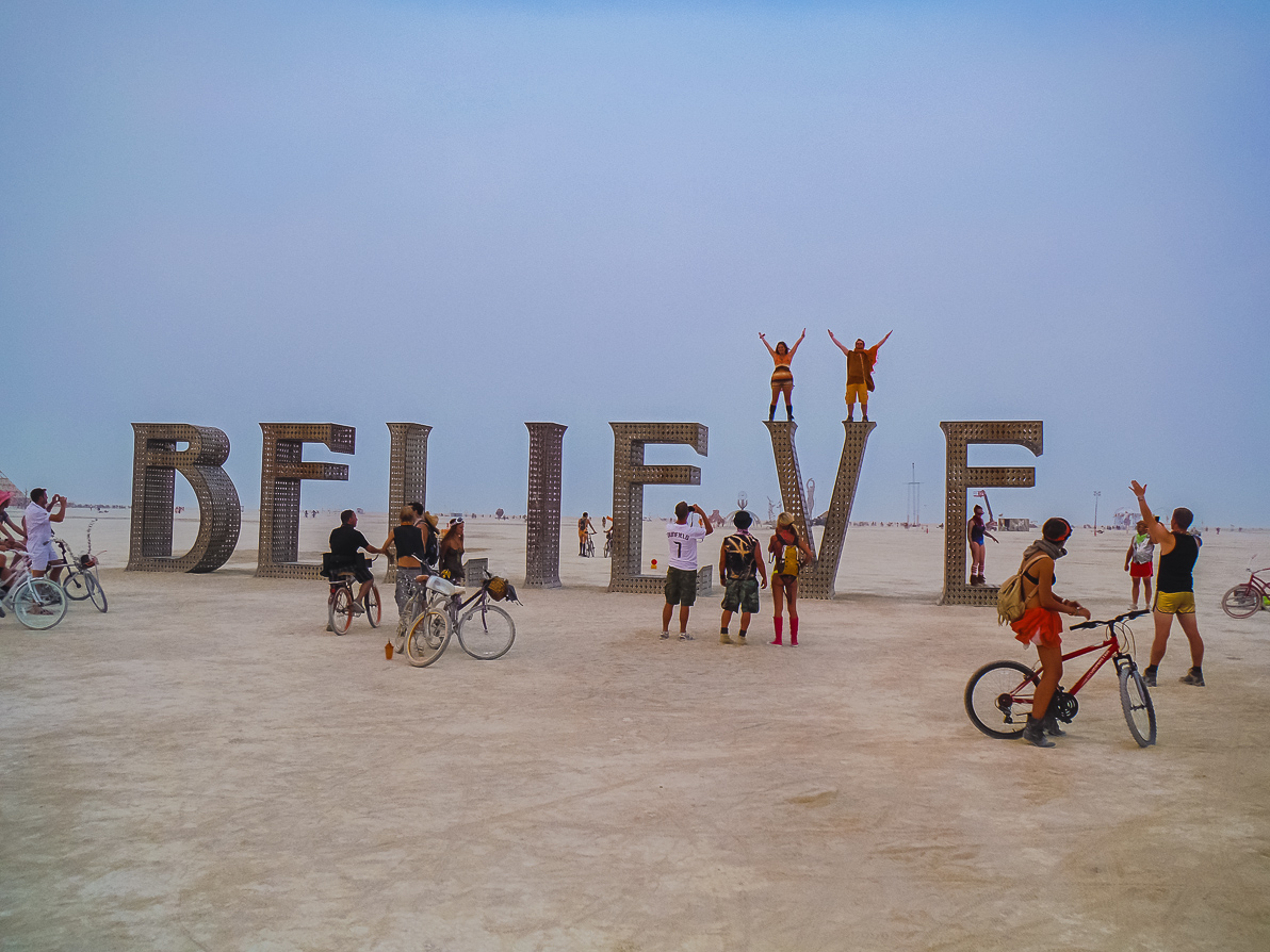 Believe, Black Rock City, Burning Man 2013, Cargo Cult, Jeff Schomberg, Laura Kimpton