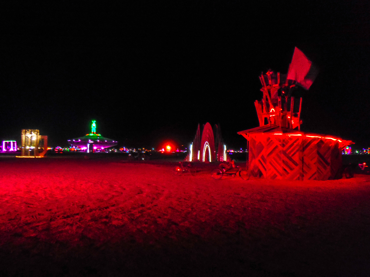 Black Rock City, Burning Man 2013, Cargo Cult, East Bay CORE, NYC CORE, Space Ship, The Man
