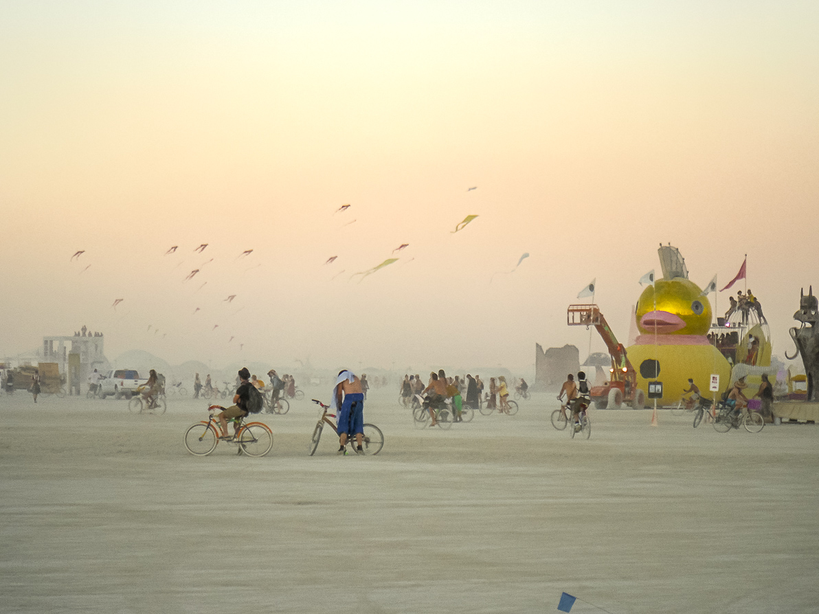 Black Rock City, Burning Man 2013, Cargo Cult, Duck, Kites, Playa