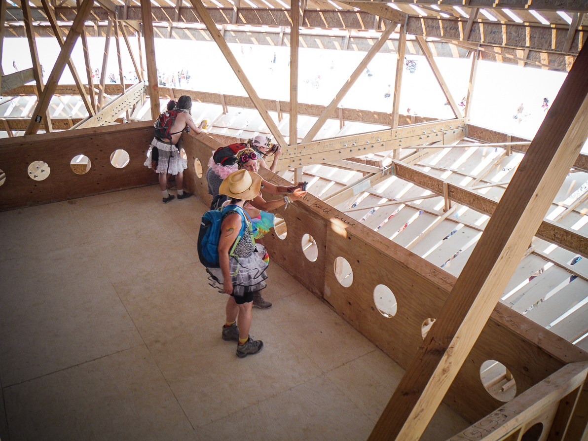 Black Rock City, Burning Man 2013, Cargo Cult, Space Ship, The Man