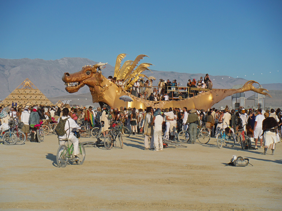 Black Rock City, Burning Man 2013, Cargo Cult, Mutant Vehicles, dragon