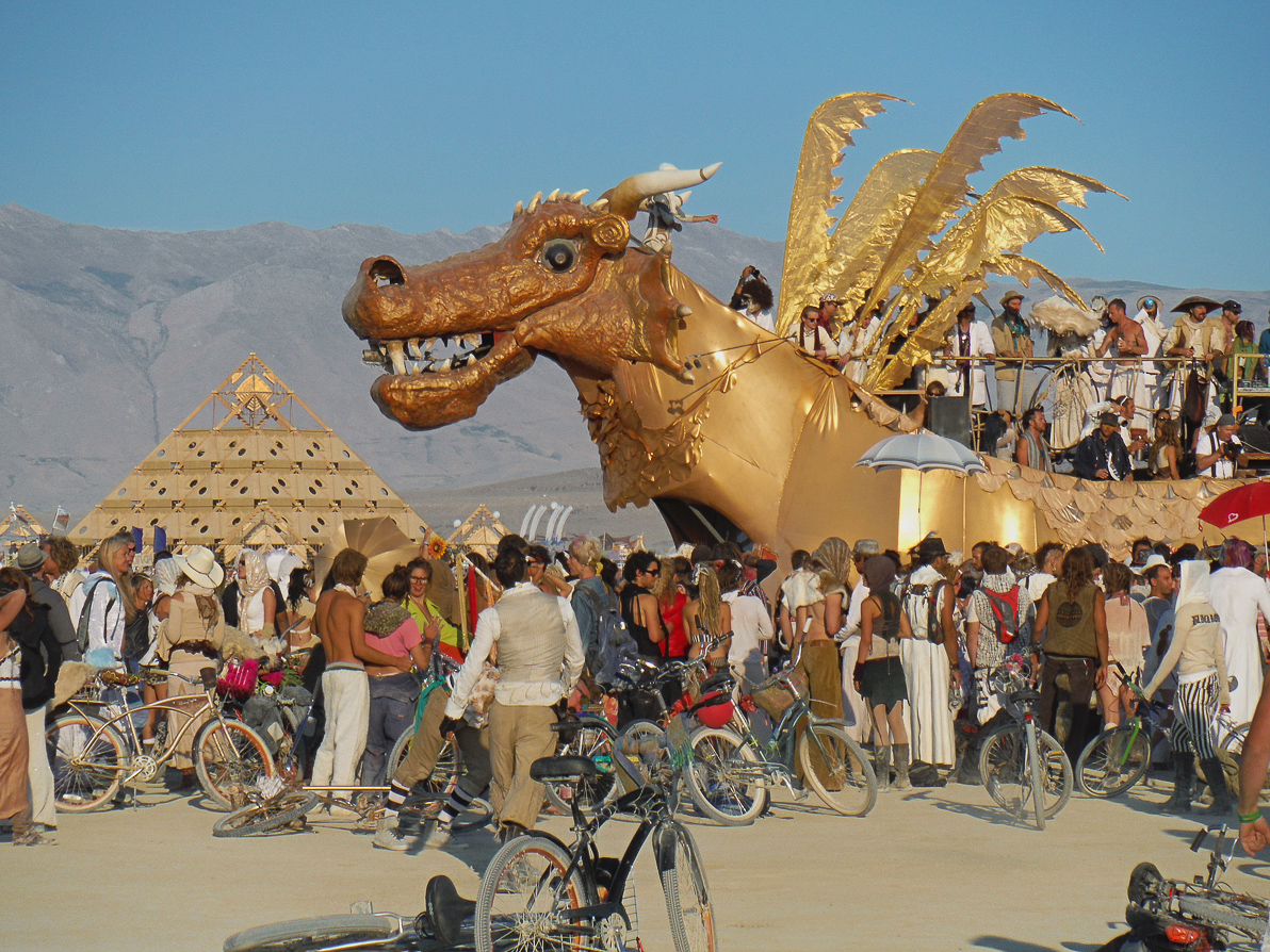 Black Rock City, Burning Man 2013, Cargo Cult, Mutant Vehicles, dragon