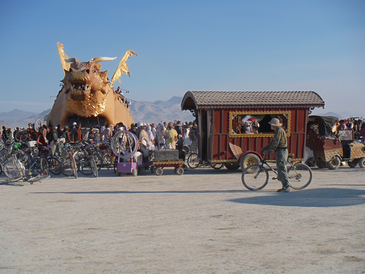 Black Rock City, Burning Man 2013, Cargo Cult, Mutant Vehicles, dragon