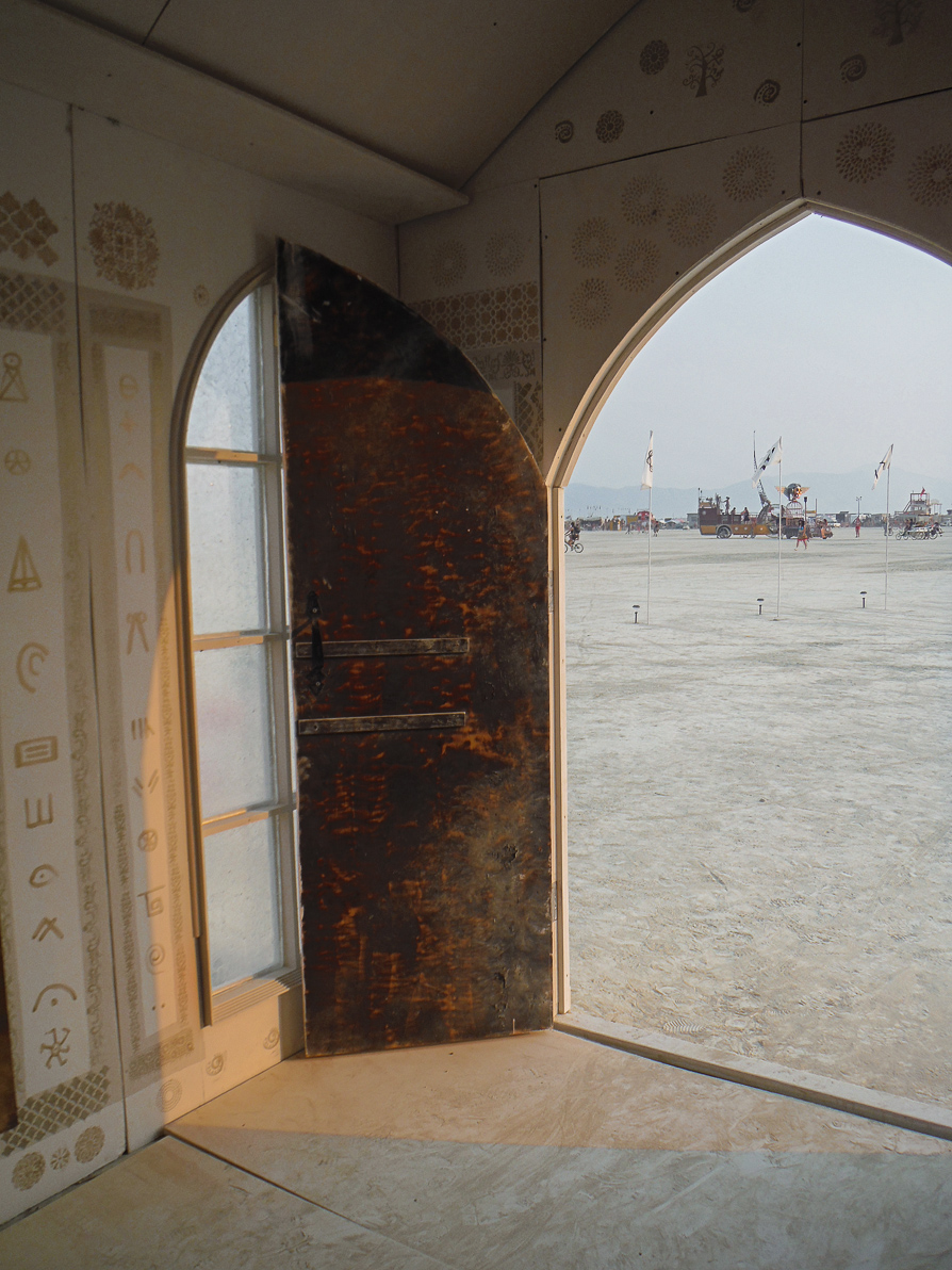 Black Rock City, Burning Man 2013, Cargo Cult, bell tower, white church